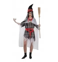 Vestido bruja cuadros.