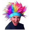 Rainbow punk wig with headband
