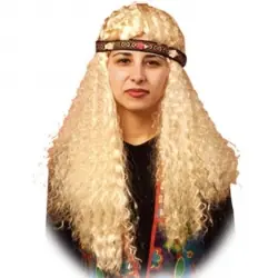 Hippie wig with wavy hair