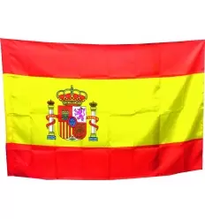 Spain Flag with pole 20 x 30 cm.