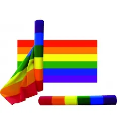 METRO BANDERA ORGULLO GAY 80CM EN TELA