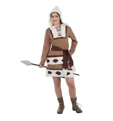 DISFRAZ ESQUIMAL MUJER MARRON