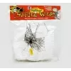 Spider web with a plastic spider