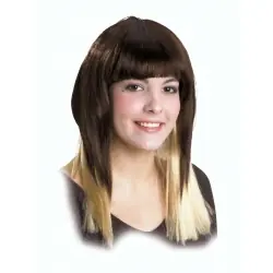 Wig long hair and blond tips