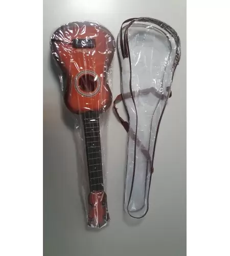 Violão fabricado em um plástico que imita à madeira