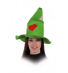 Sombrero de bruja verde