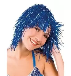 PELUCA METALIZADA AZUL