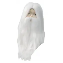 Perruque et barbe magicien